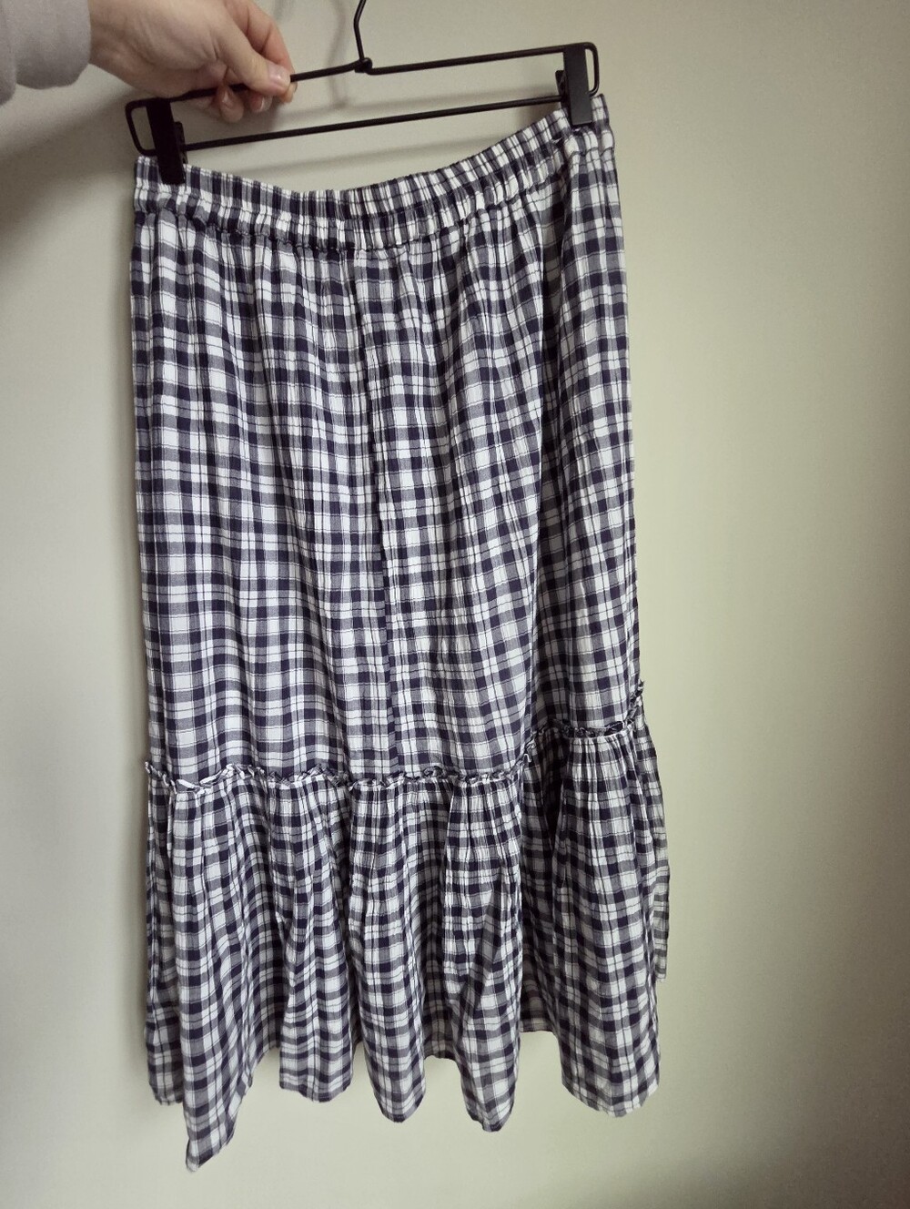 AE High-Waisted Gingham Maxi Skirt